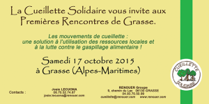 invitation colloque 17 octobre 2015 grasse cueillette solidaire grasse